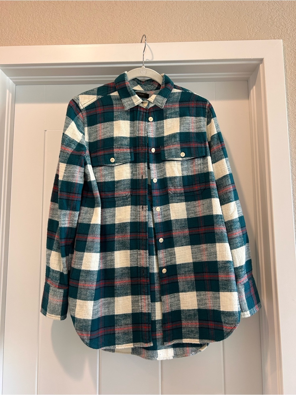 Jcrew tunic length flannel